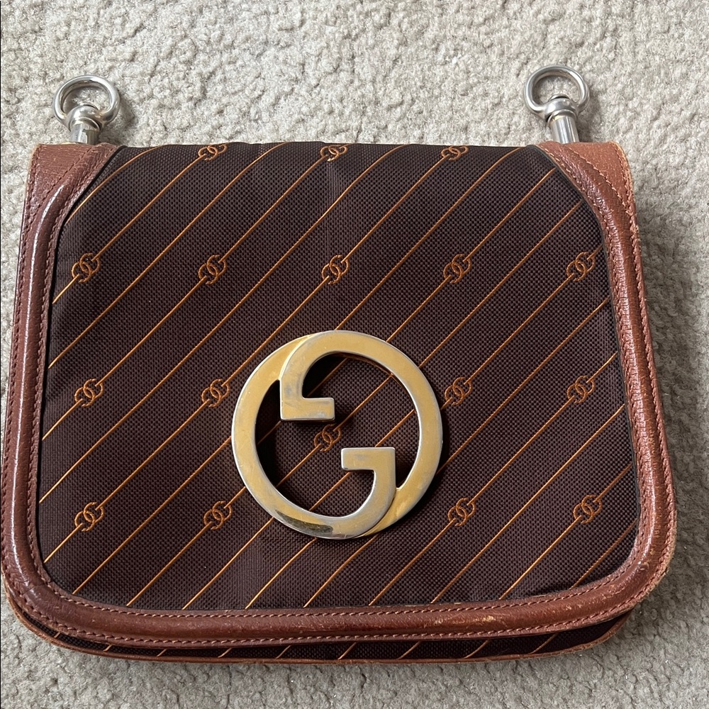 Gucci Blondie GG Logo Canvas vintage medium size